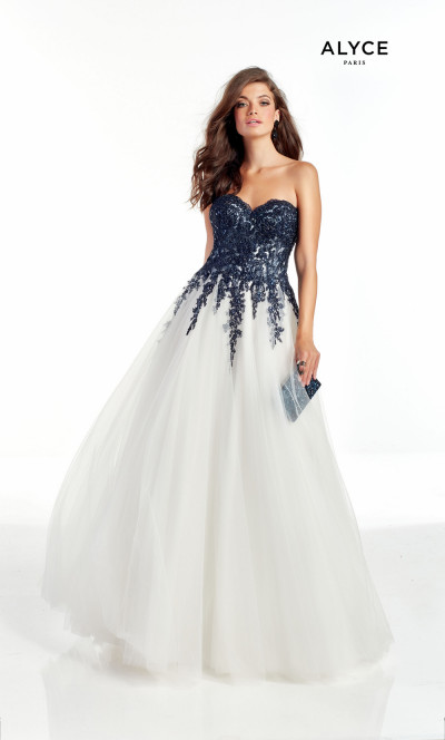 formal strapless dress