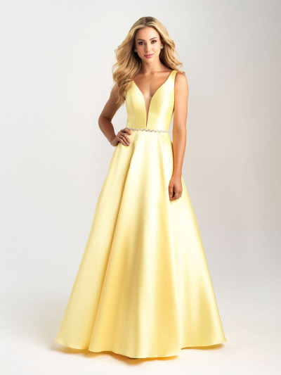 pale yellow ball gown