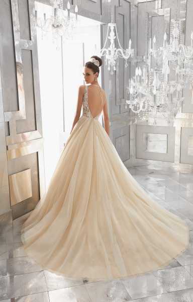 Amazing Mori Lee Champagne Wedding Dress  Learn more here 