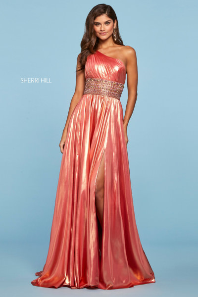coral formal gown