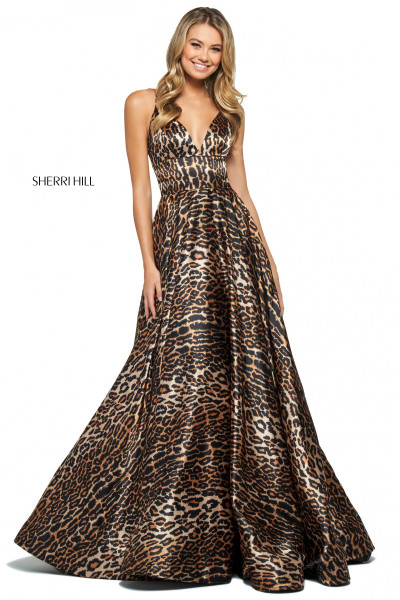 leopard prom dress